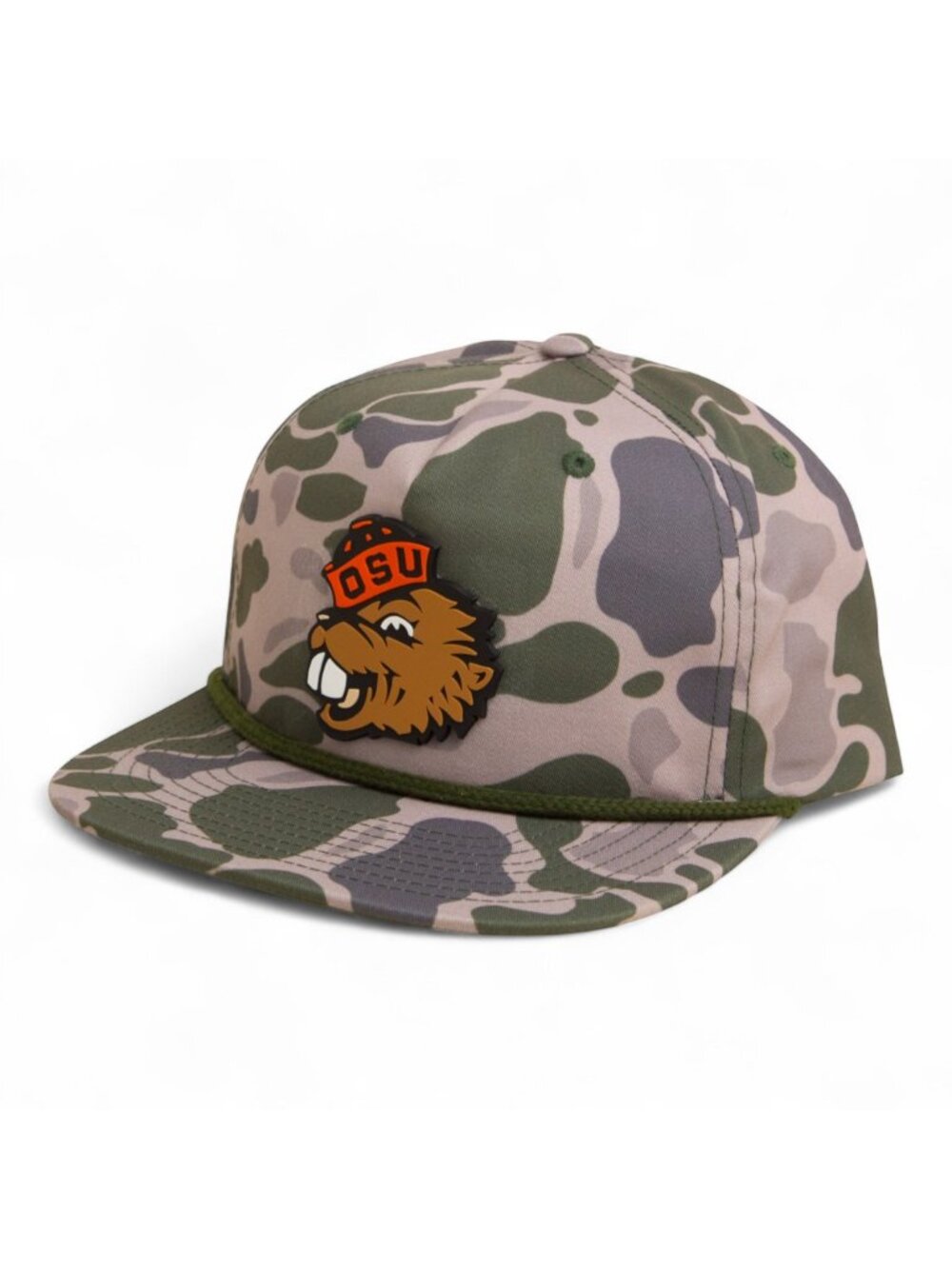 Oregon State Beavers Benny 3D Umpqua Rope Hat- Marsh Duck Camo/ Olive Green